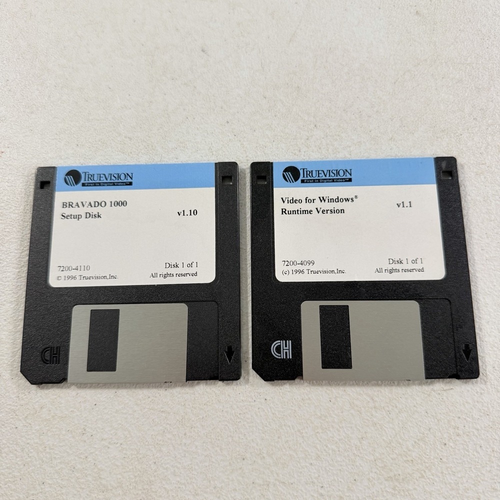 Truevision Bravado 1000 Setup Disk V 1.10 Video For Windows Runtime V 1.1 Floppy